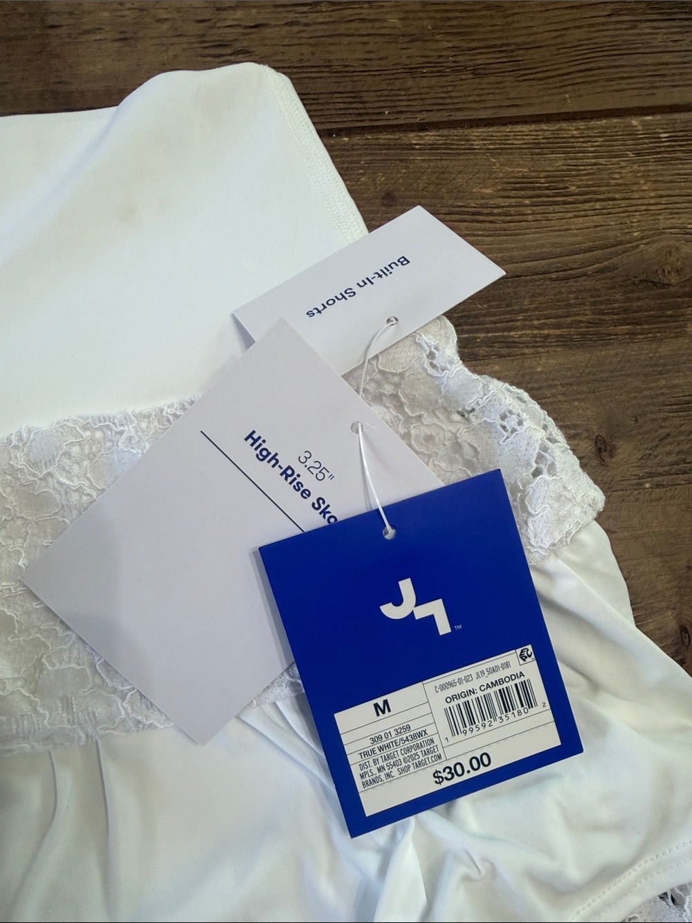 JoyLab White Lace Tiered Ruffle Mini Skort - Picture 3 of 3